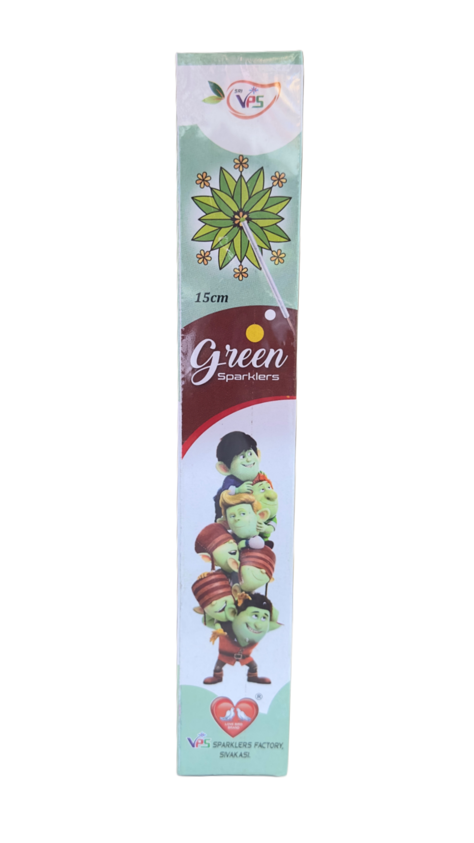 15 CM GREEN SPARKLE