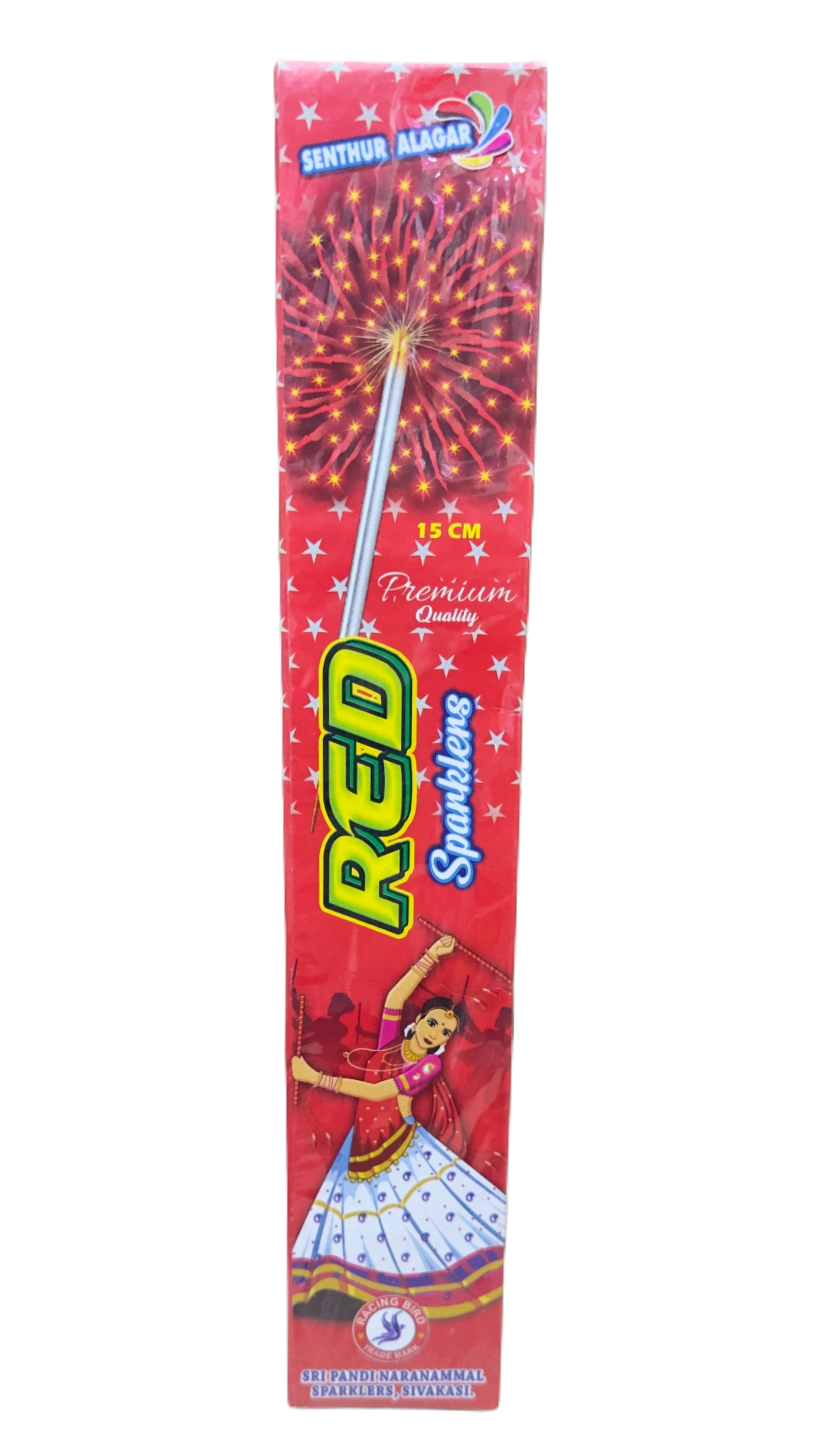 15 CM RED SPARKLE